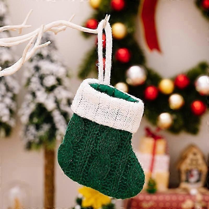 Knitted Tiny Christmas Socks Decor
