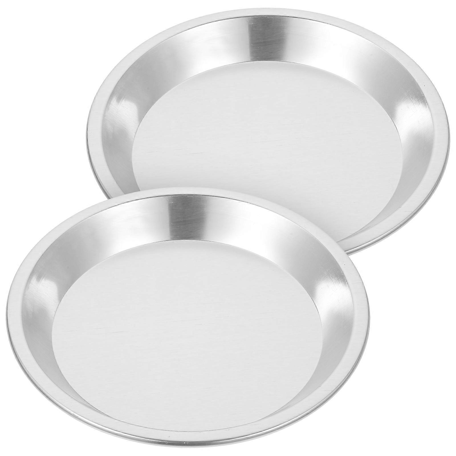 Silver Aluminum Pie Pan Set 2pcs