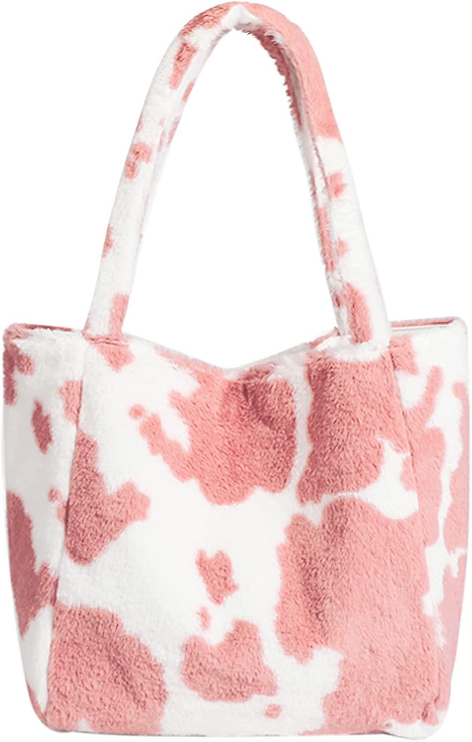 النساء الفتيات لطيف الدب أفخم حقيبة الكتف حمل كبير حقيبة يد فو الفراء التسوق التي يرجع تاريخها حقيبة