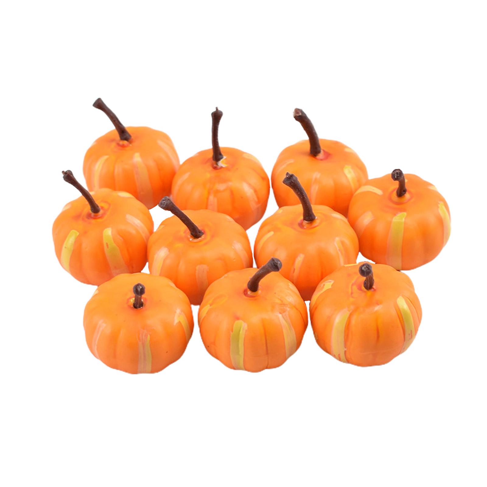Diy Halloween Fall Ornament Multiple Functions High Quality Party 10pcs/set Non-toxic Simulation Pumpkins Decoration