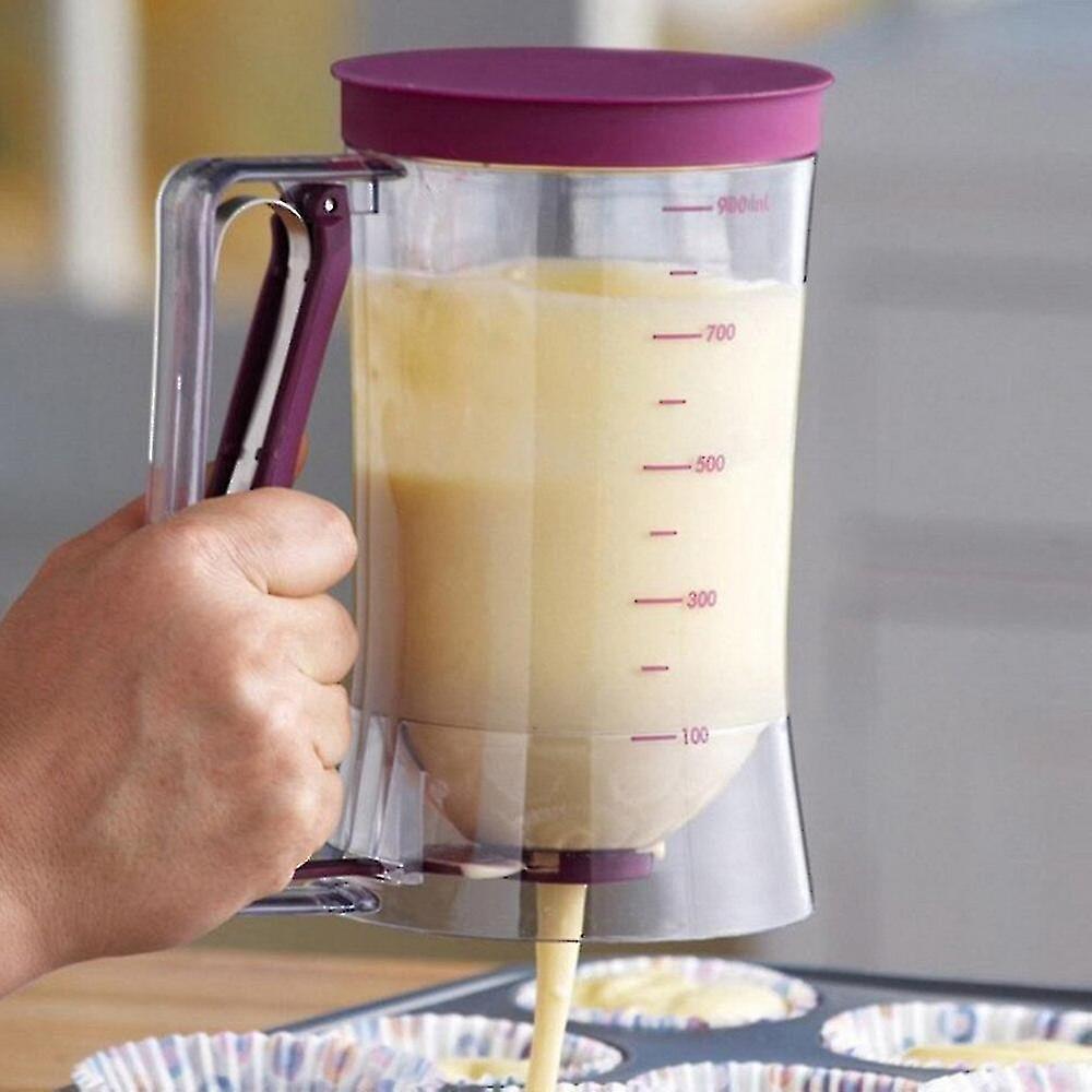 Baking Tool Cake Dough Batter Dispenser Cupcake Funnel Batter Dispenser Valve Measuring Cup Bakery T