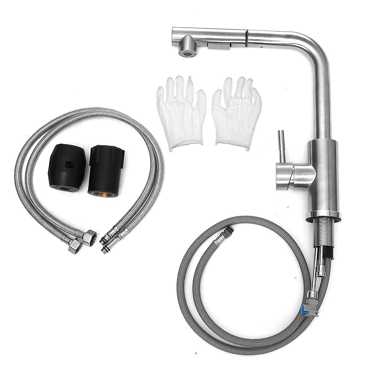 Single Lever Kitchen Faucet Mixer Tap With Pull-out Shower
