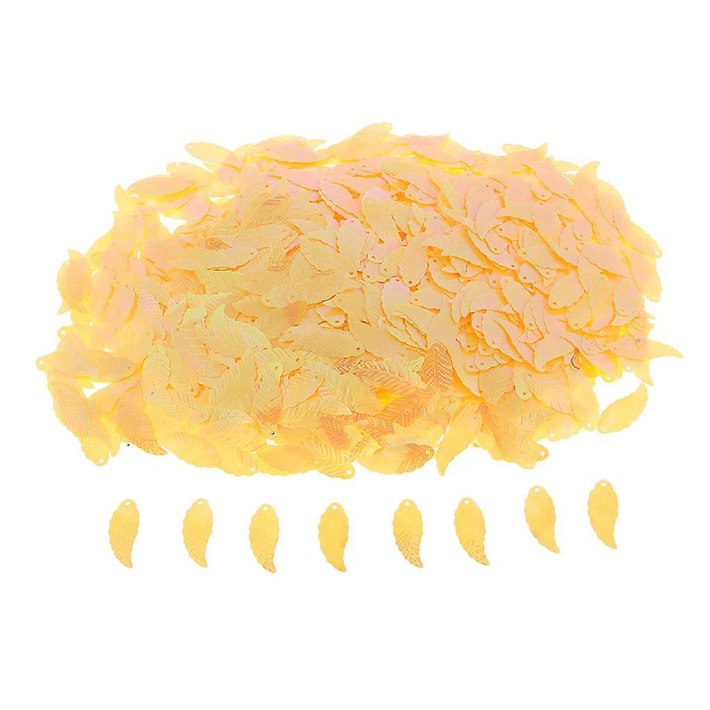 Påse med 1100st blad lösa paljetter för DIY kläder klänning sömnad tillbehör B