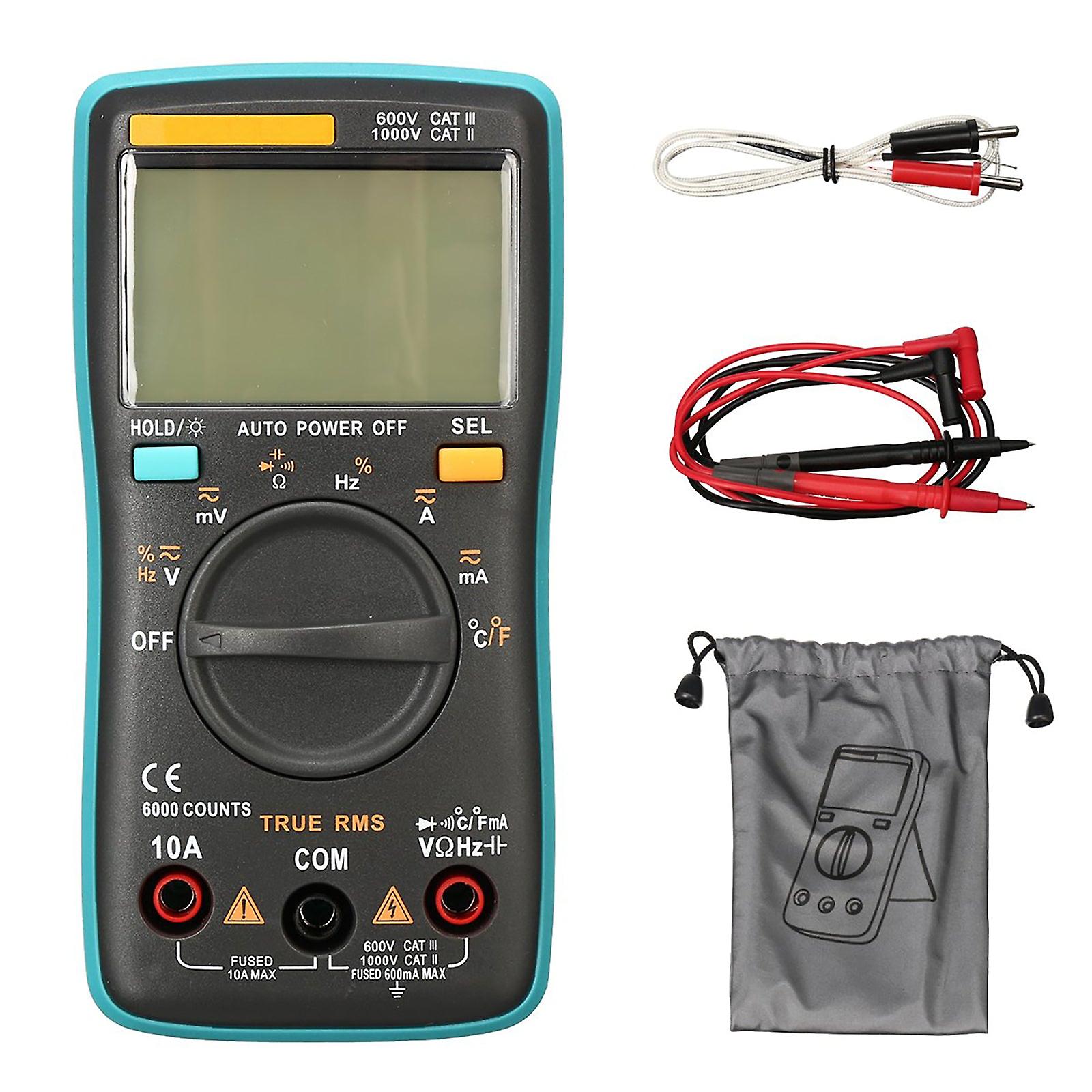 Digital Lcd True Rms Multimeter Volt Meter Ammeter Ac Dc Voltage Current Tester