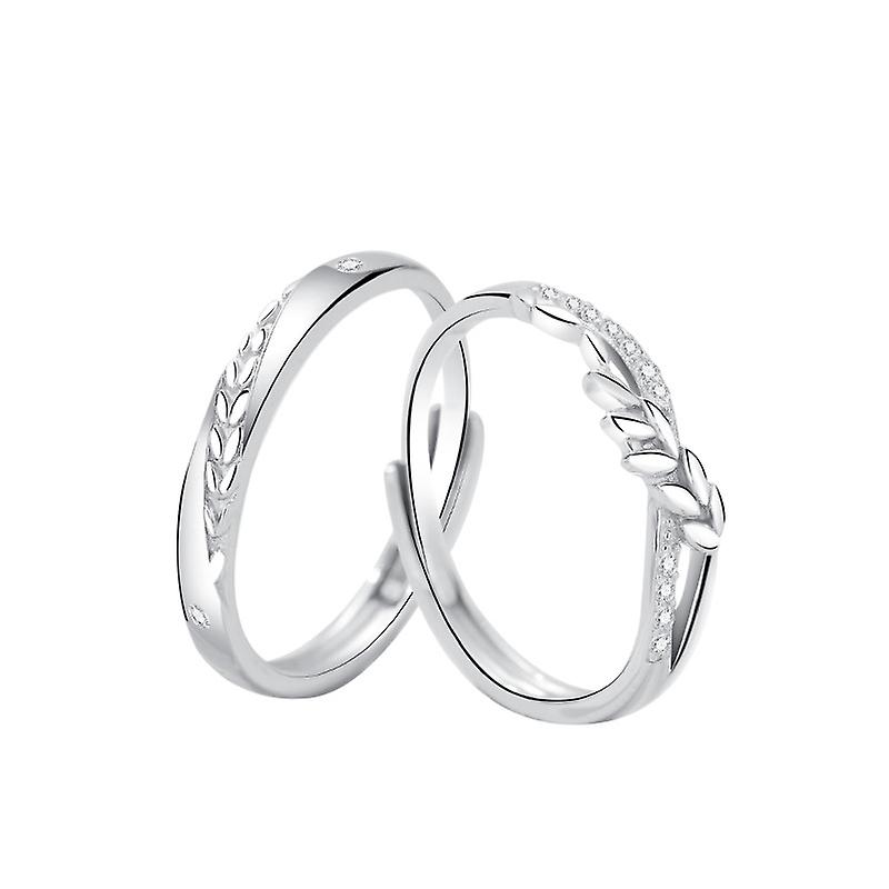 S925 Sterling sølv par ring