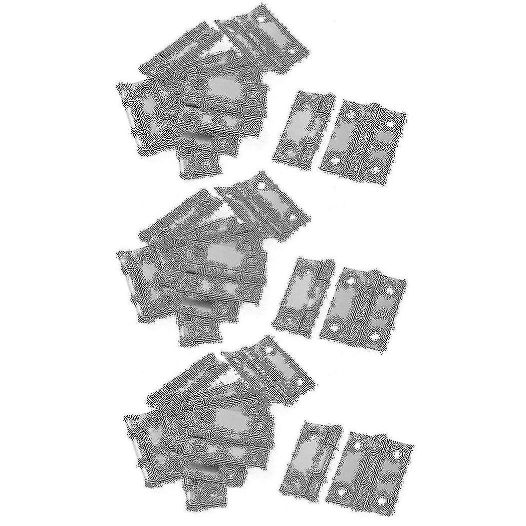 Rectangle Folding Closet Cabinet Door Hinge Hardware 1.5 Inch 30 Pcs