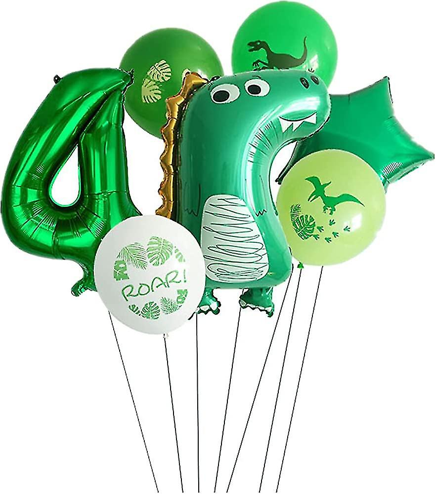 7pcs Acsergery Gift Dinosaur Foil Balloons Set Jurassic Theme Party Theme