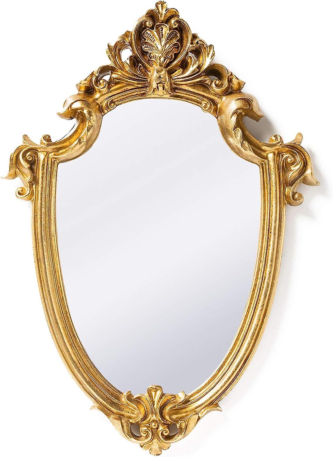3023cm Golden Shield Antique Decorative Wall Mirror (Small)