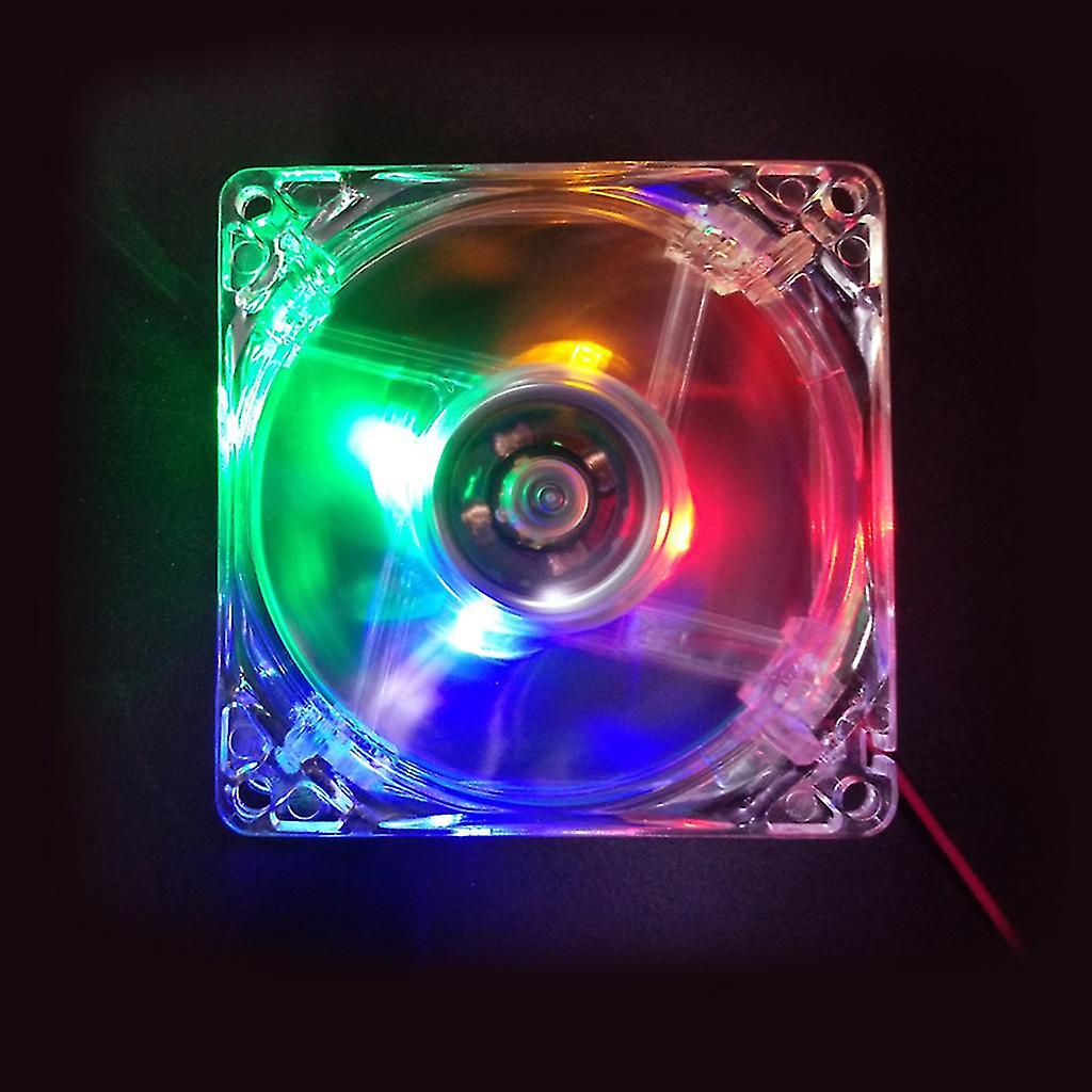 80mm Compatible con Case Fan Rgb Silent Compatible con Case Fans 12V 4pin Rgb Double Aperture Pc Chass