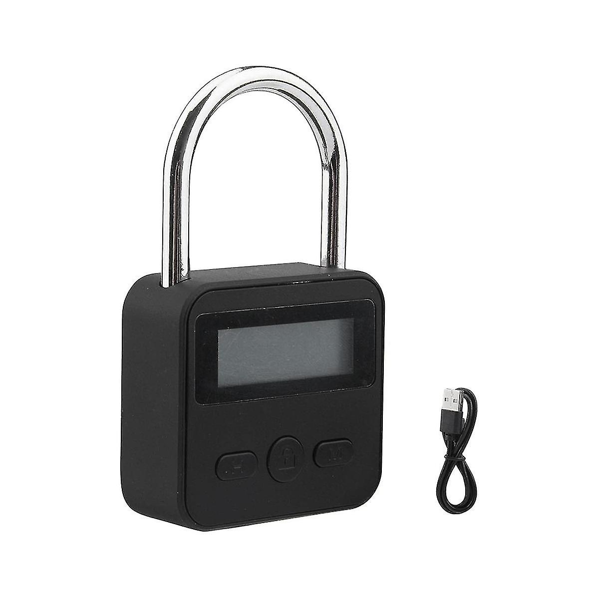Metal Timer Lock, Lcd Display Multi-function Electronic Timer Lock, 99 Hours Max Timing, Usb Rechar