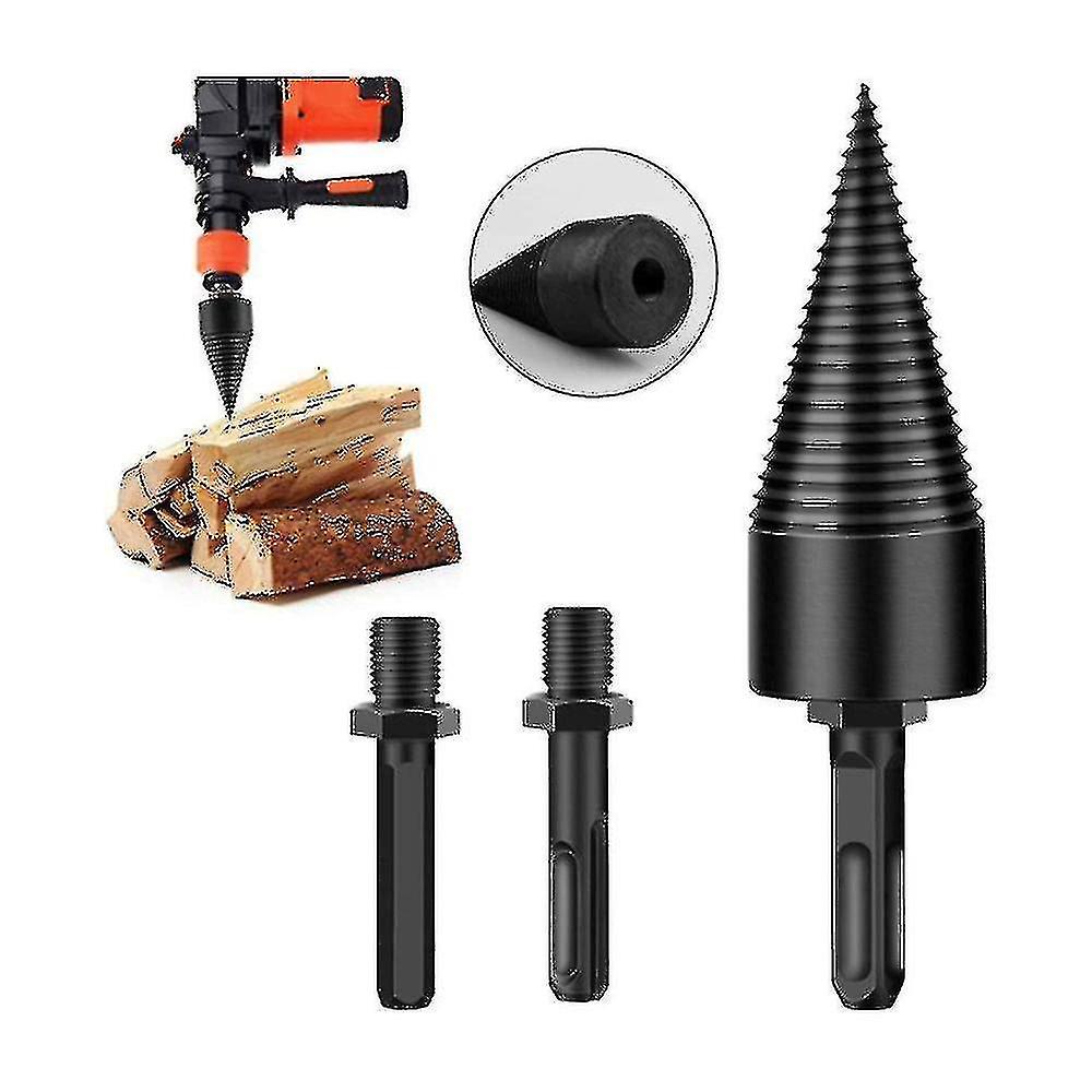 The New (42mm-hex Shank) High Speed Firewood Drill Bit Wood Splitter Screw Splitting Cone Driver Too