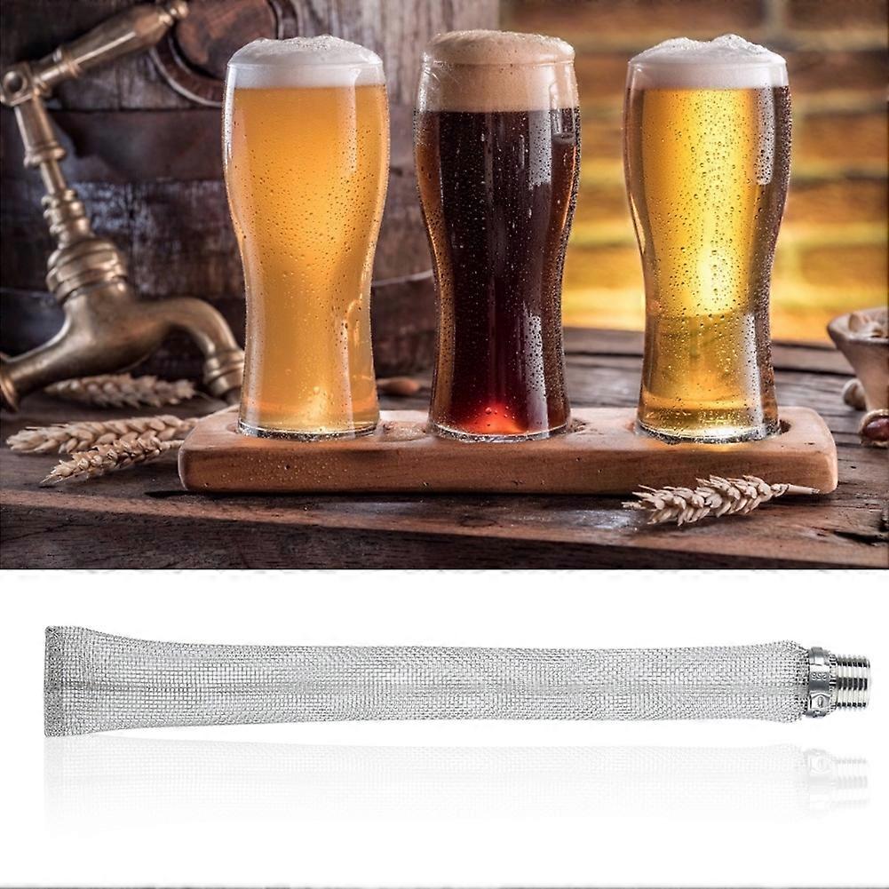 Beer Filter-1/2in NPT Stainless Steel Beer Filter Screen Mesh Filter for Homebrew Beer Kettle Mash Tun(12in)