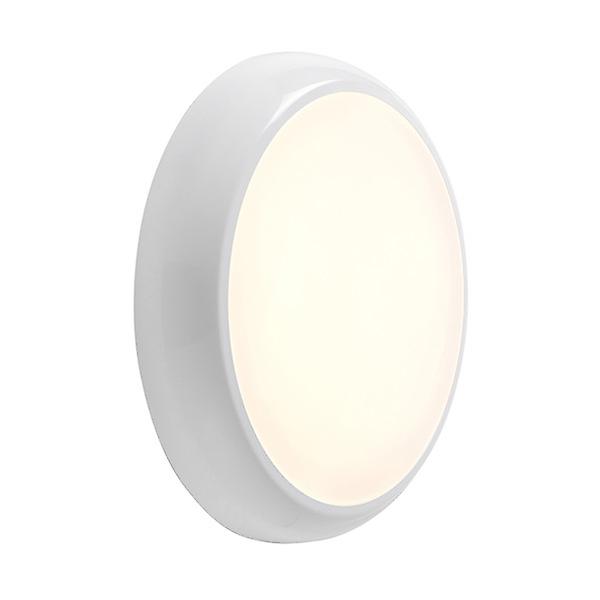 Hero 18W LED Round Flush Light Gloss White with Emergency, IP65
