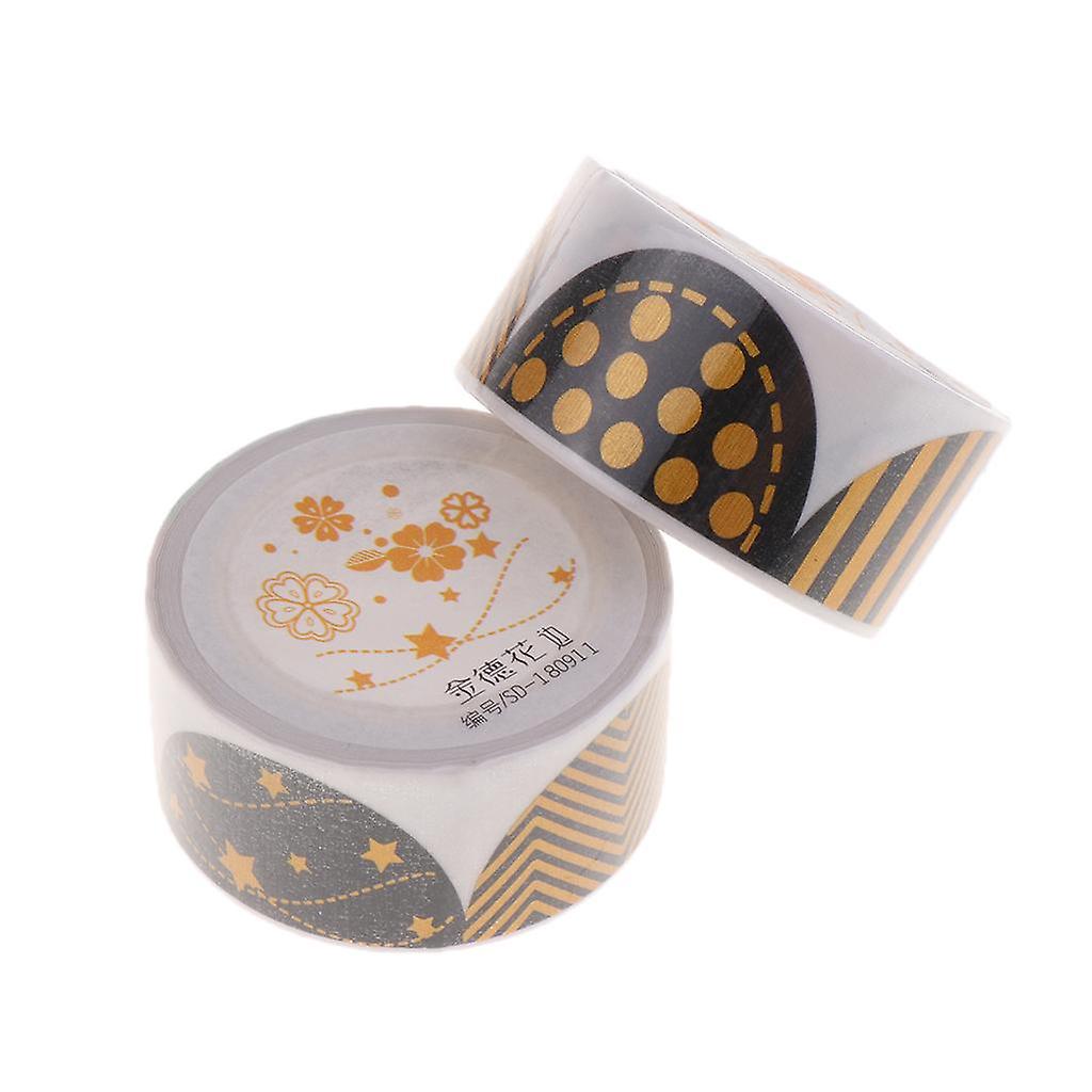 Set of 2 Rolls Paper Tape self adhesive paper stickers scrapbooking tape B