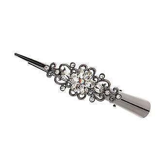Hellery Damen Haarspange Krokodil Haarspangen Friseur Sektion Clips Kombi-Clip mit Rhinesto
