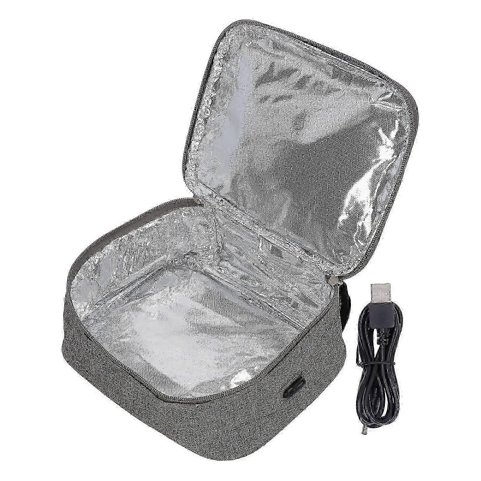 USB Heating Lunch Box, Self-Contained USB Socket Slow Cooker with Internal Aluminum Film Design, Glossy Opening Portable Food Container