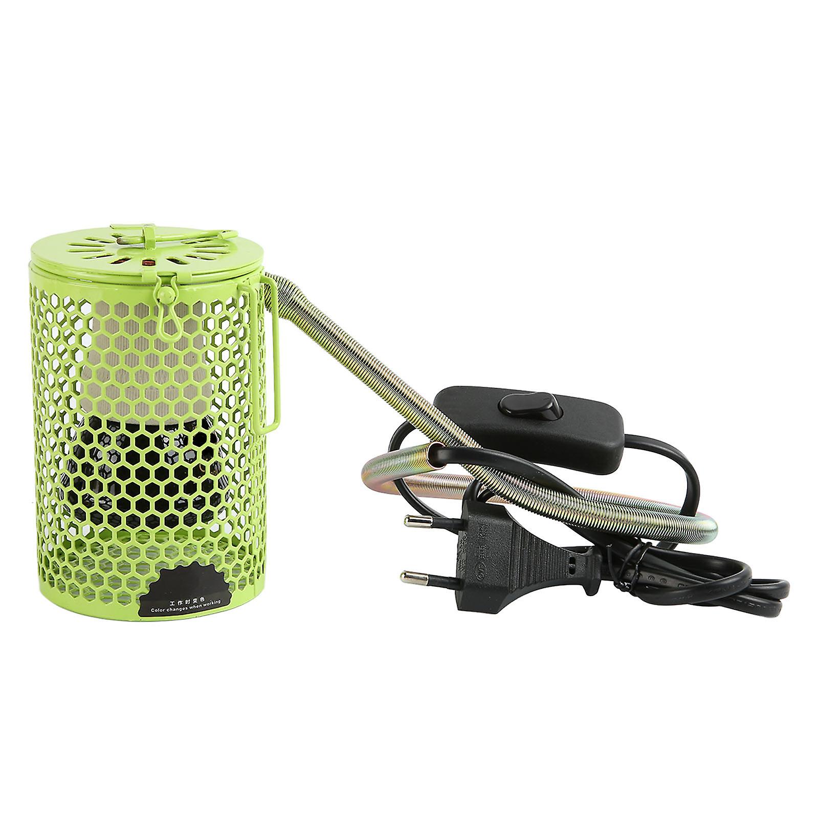 Reptile Heat Lamp Multifunction Ceramic Reptile Heat Lamp Bulb with Lampshade for Reptiles Frogs Hamsters Chicks 100W EU Plug 220-240V