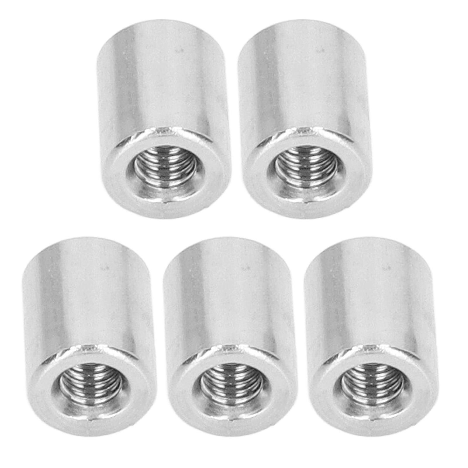 50Pcs M4 Female Thread Coupling Nut Rugged Stainless Steel Maintenance Cylindrical Coupling Nut Kit 