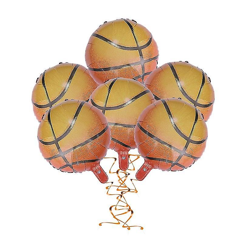 12pcs Basketball Shape Aluminum Balloons