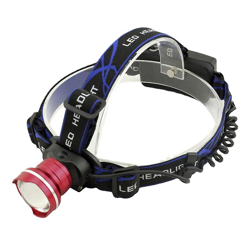 Headlamp Led Work Headlight Flashlight Double 18650 Fisheye  Zoom Xml-t6 Fishing Hiking