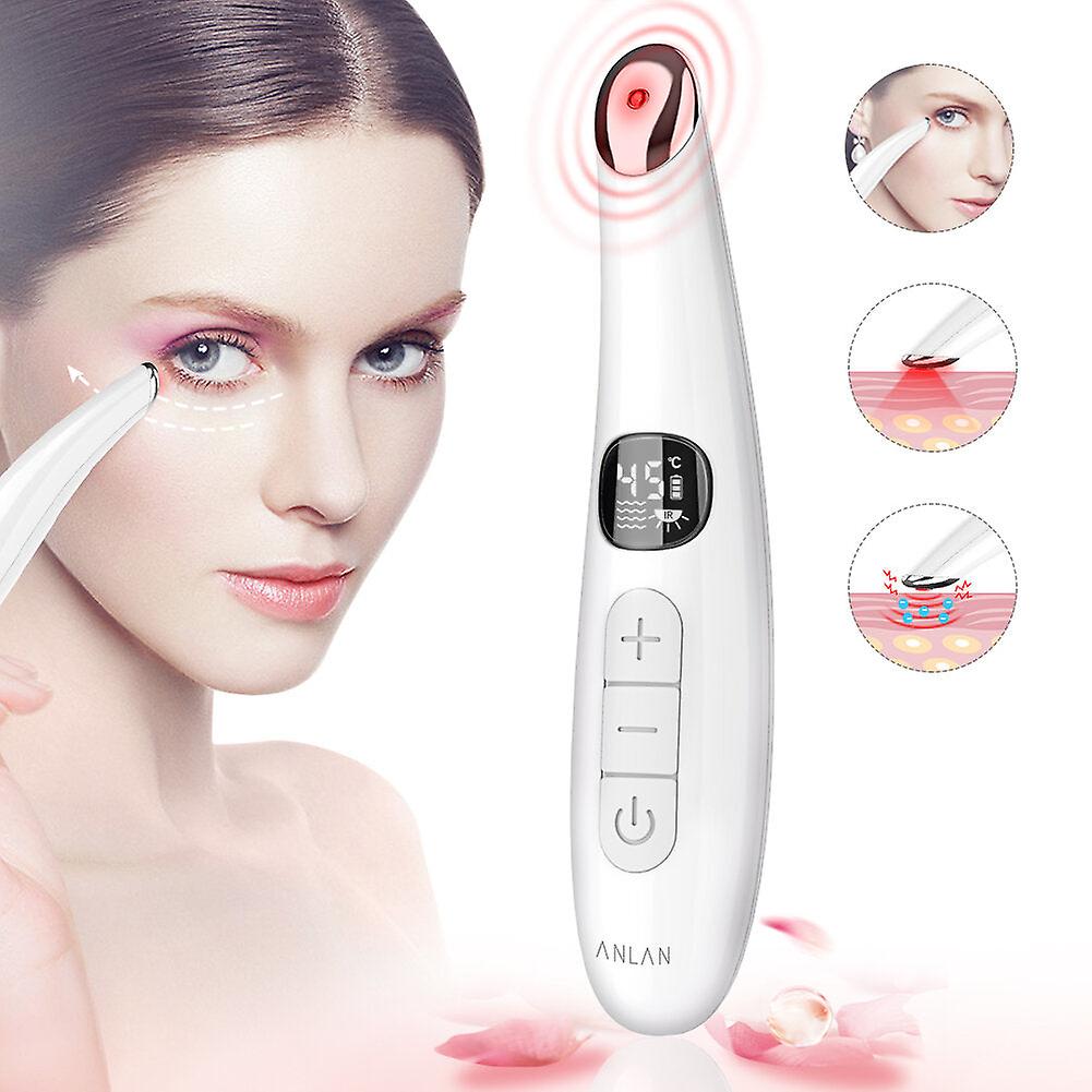 Hot Compress Eye Beauty Device: Anti-wrinkle, Eye Bags, Anti-aging, Led Display, Usb Rechargeable