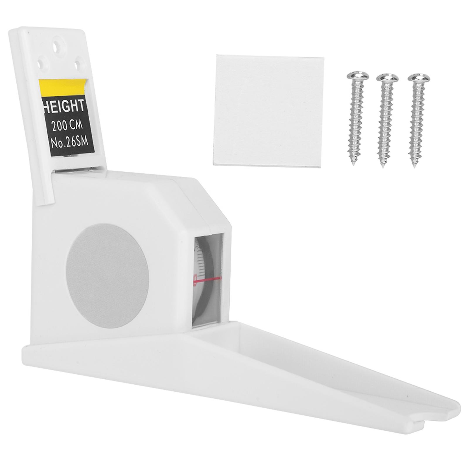 2 Meters Height Stature Meter Retractable Measuring Tape Ruler Metal Measuring Tool (White)
