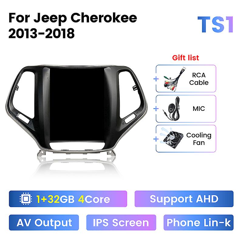 Tesla Style Screen Car Radio For Jeep Cherokee 5 KL 2014 - 2018 Multimedia Player Car Intelligent System For Wireless Carplay bt