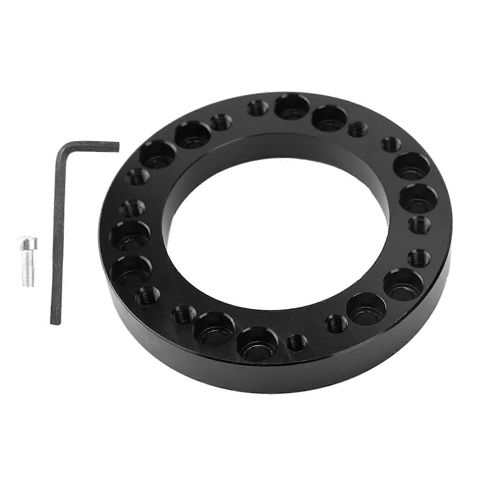 Καθολικός αποστάτης τιμονιού Riser Block 12.5mm Επέκταση ύψους Ανθεκτικό αλουμίνιο Εύκολη εγκατάσταση μαύρο για βελτιωμένη οδήγηση Comfor