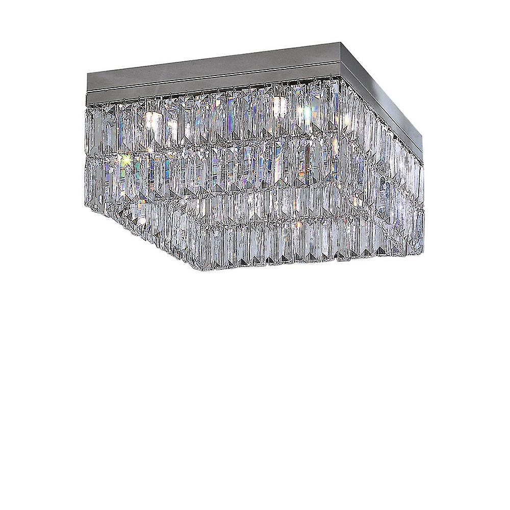 Prisma Designer Crystal Ceiling Light Polished Chrome, 8x G9