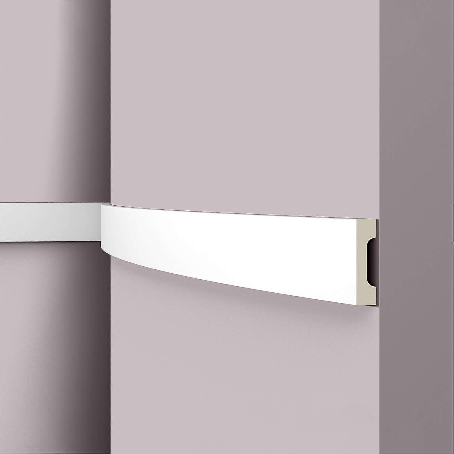 NMC 1 x Panel moulding WD2 Flex ARSTYL 200 cm x 1,5 cm x 7 cm white Polyurethane pre-primed lightweight, sturdy, dimensionally stable multi purpose