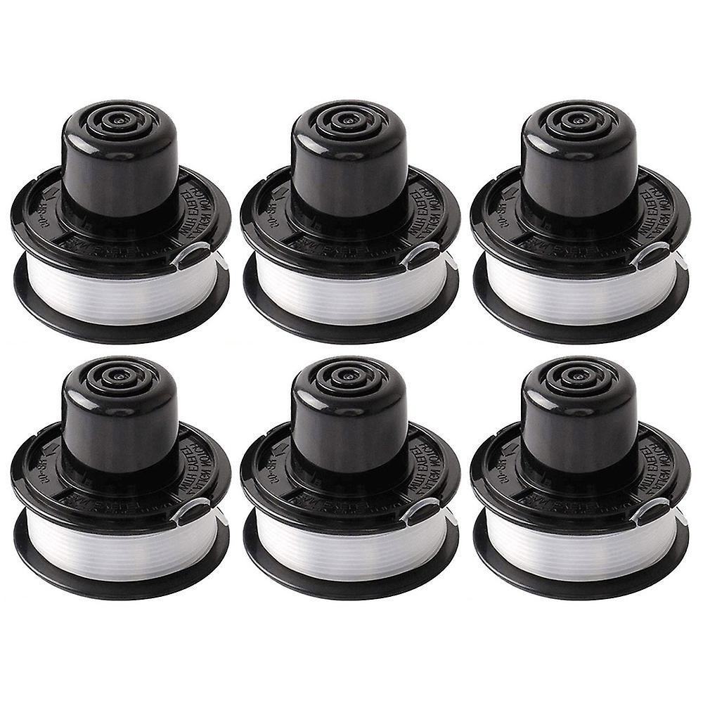 6PCS RS-136-BKP Spools Replacement Parts for Black &amp; Decker Lawn Mower DCQW
