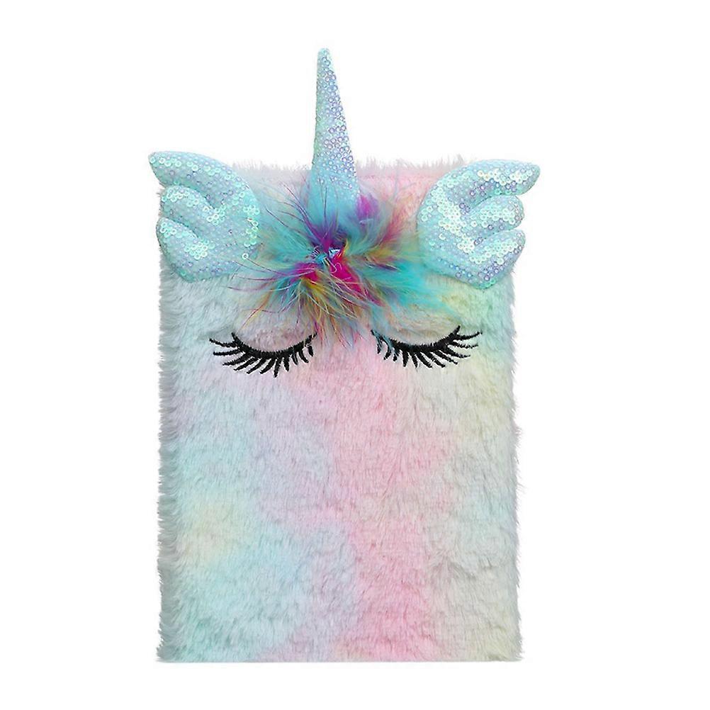 Plush Notebook Sequins Diary Cute Plush Journal for Girl