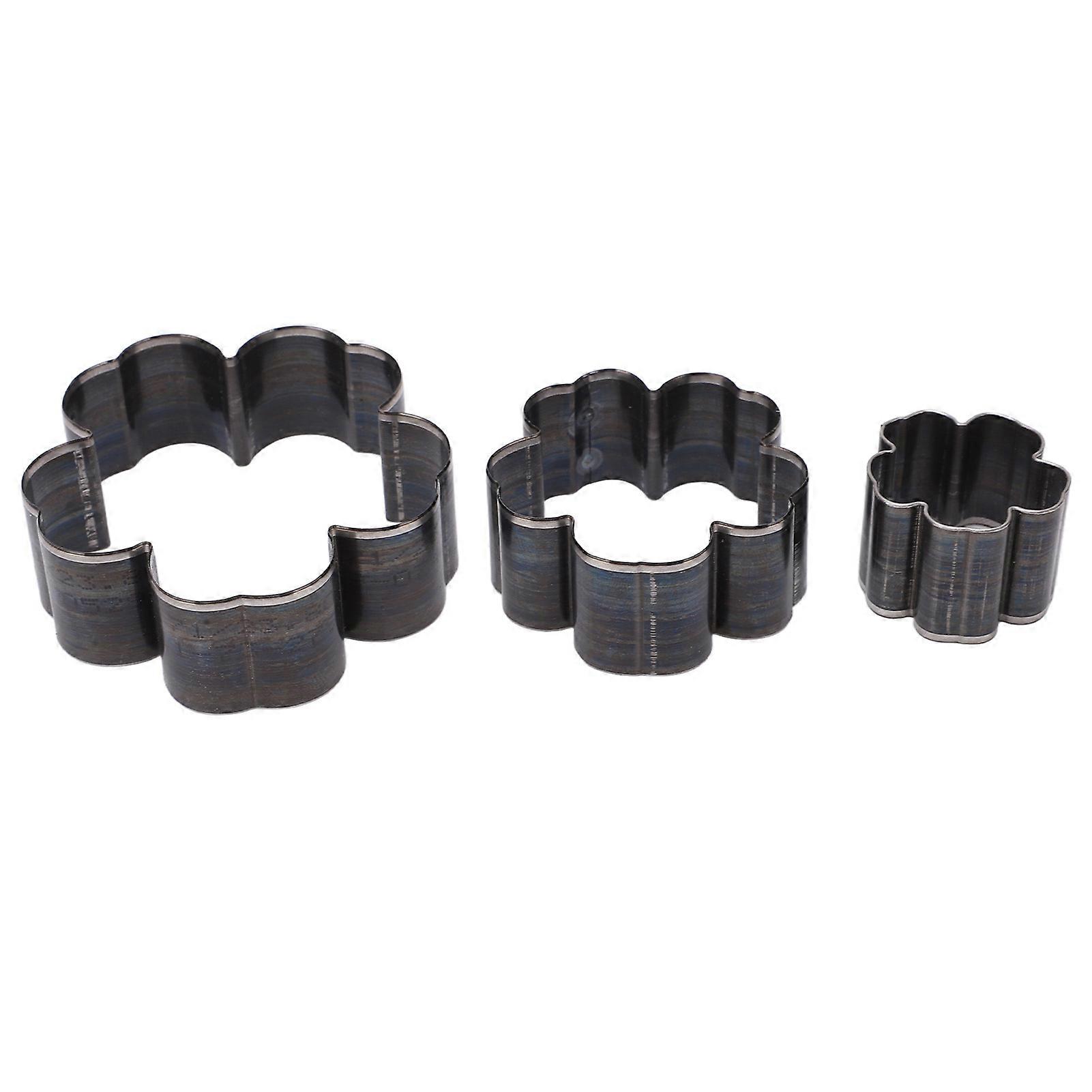 3 قطع زهرة القاطع مجموعة سبائك الصلب قاطعة 1.2 بوصة 2 في 2.8 بوصة أداة تثقيب مجوفة للسلع الجلدية المصنوعة يدويا