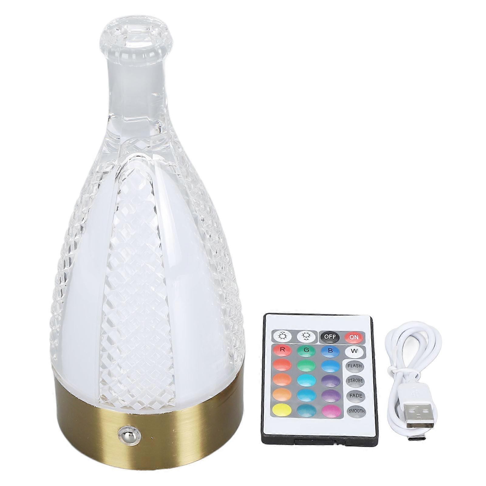 Rechargeable Table Lamp Cordless 16 Color Changing RGB Night Light Romantic LED Touch Remote Control for Party Bar
