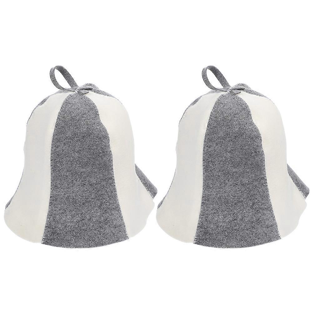 2stk Filt Badstuehatter Tykke badstuhatter Vannabsorberende badstuhatter Komfortable badstuehetter