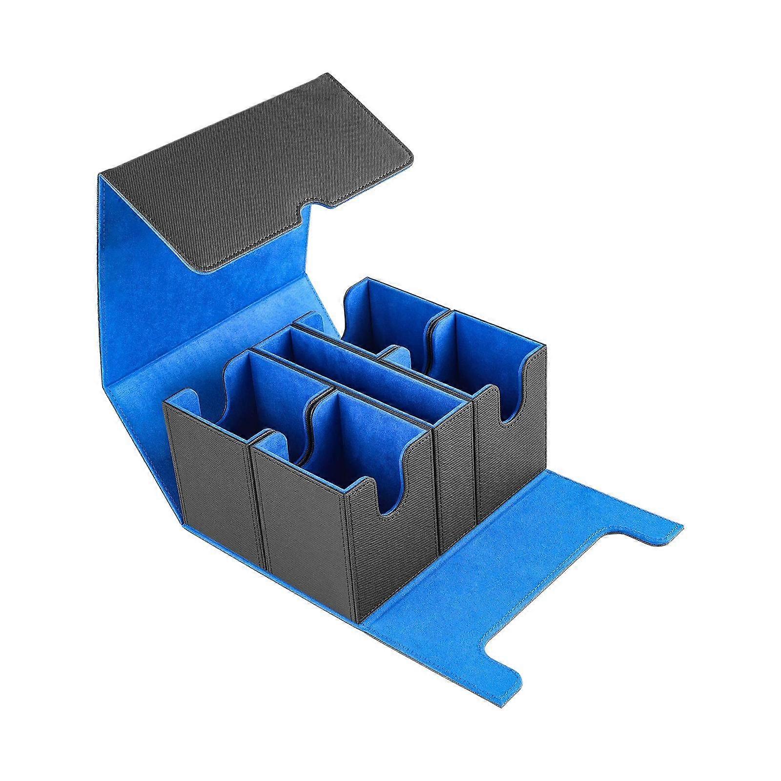 Trading Card Deck Box Protector Container for Collection Cards Baseball Card Black Blue