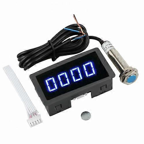 Tachometer Gauge Compact Durable Wide Application 4 Digital LED Display Tachometer   RPM Speed Meter  for Excavators