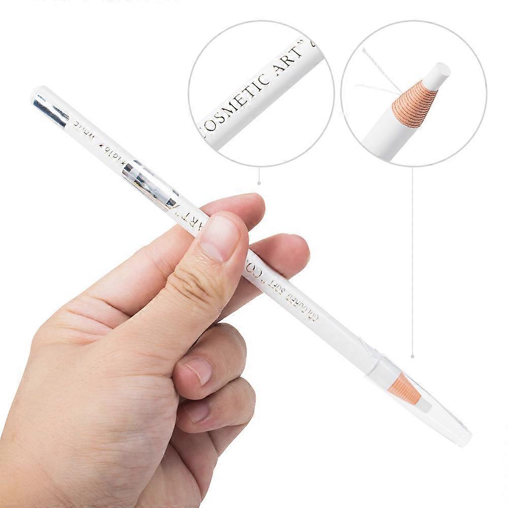 Fsw White Eyebrow Pencil Pull Line Microblading Eyebrow Pencil Makeup Mapping Tools Waterproof Hard Core Wood Brow Cosmetic Pencil