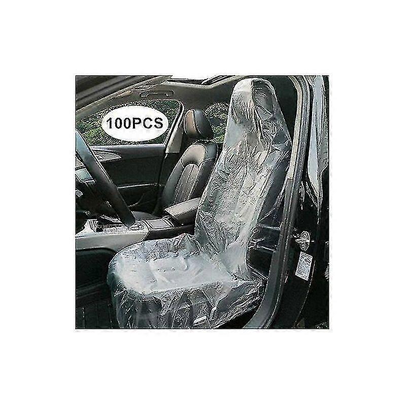 100pcs Disposable Seat Covers, Clear Plastic Seat Cover