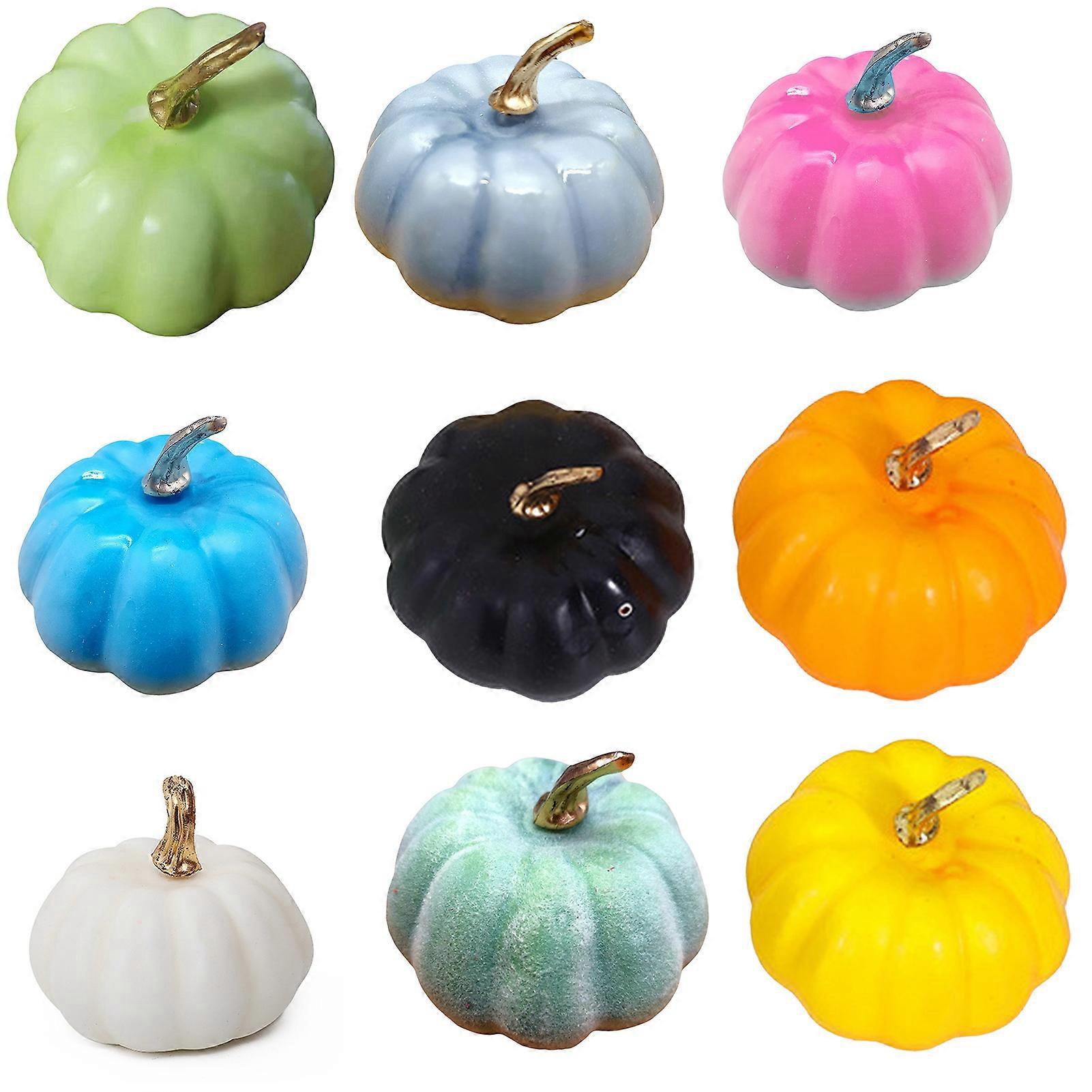 Mini Artificial Pumpkins Decor Hand Painting Miniature Ornaments Great Presents Idea