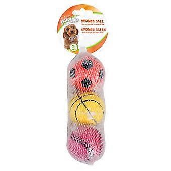 3Pcs Sponge Ball Dog Toy