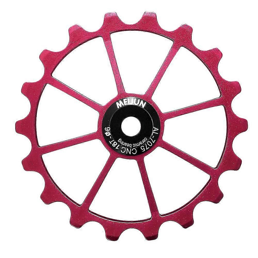 Meijun 18t دراجة الخلفية Derailleur عجلة السيراميك تحمل بكرة الطريق دليل الدراجة الأسطوانة المهمل 4 مم 5 م