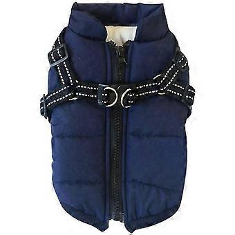 Dog Jacket Winter Vest Jackets Dog Coat Dog Sweater Pet Skiing Costume Sleeveless Cotton Padded Vest With Chest Strap Strap
