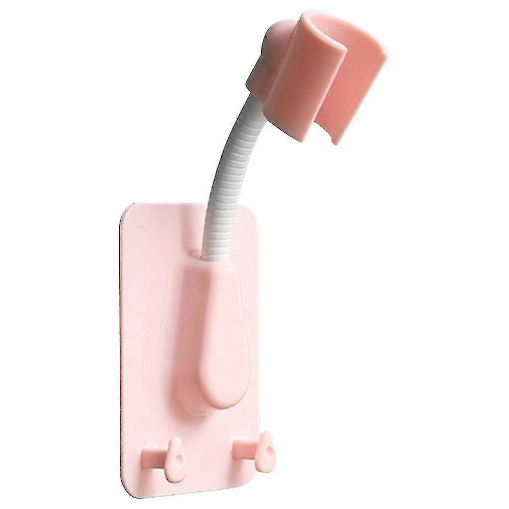 360 Shower Bracket Adjustable Self-Adhesive Shower Bracket Wall-Mounted-Pink
