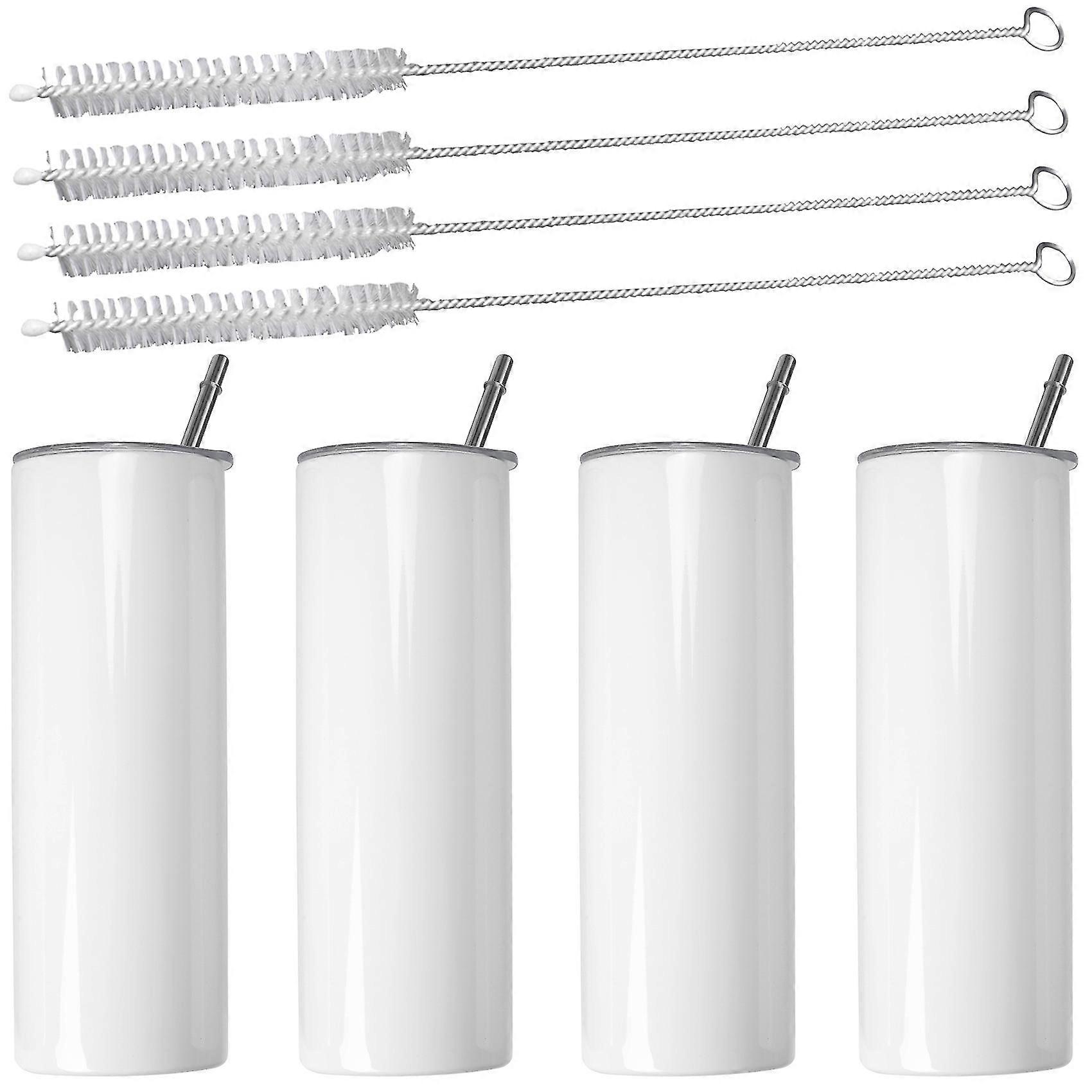 أكواب التسامي 20 نحيف مستقيم ، فراغات التسامي من الفولاذ المقاوم للصدأ بهلوان نحيف ، مع غطاء