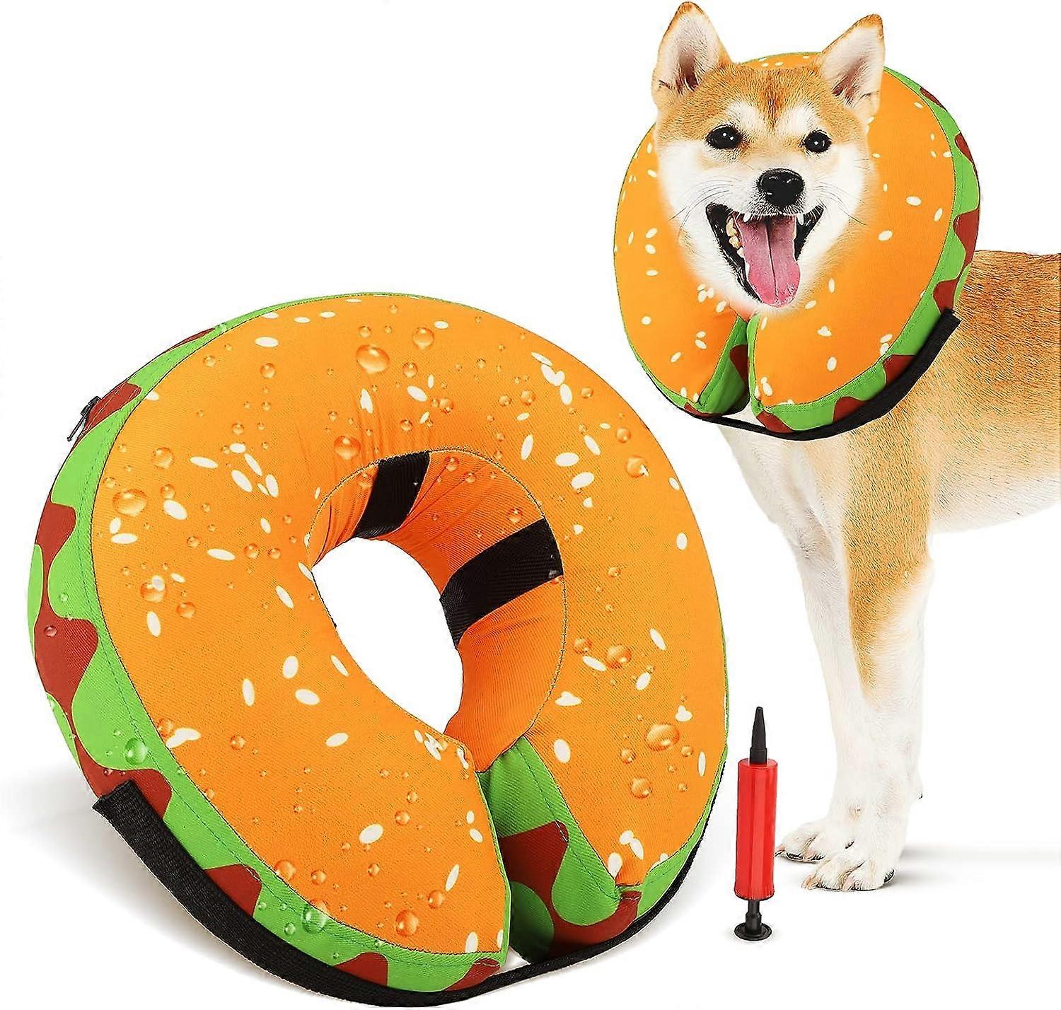 Protective Inflatable Collar for Pets, Adjustable Pet Recovery Cone After Surgery