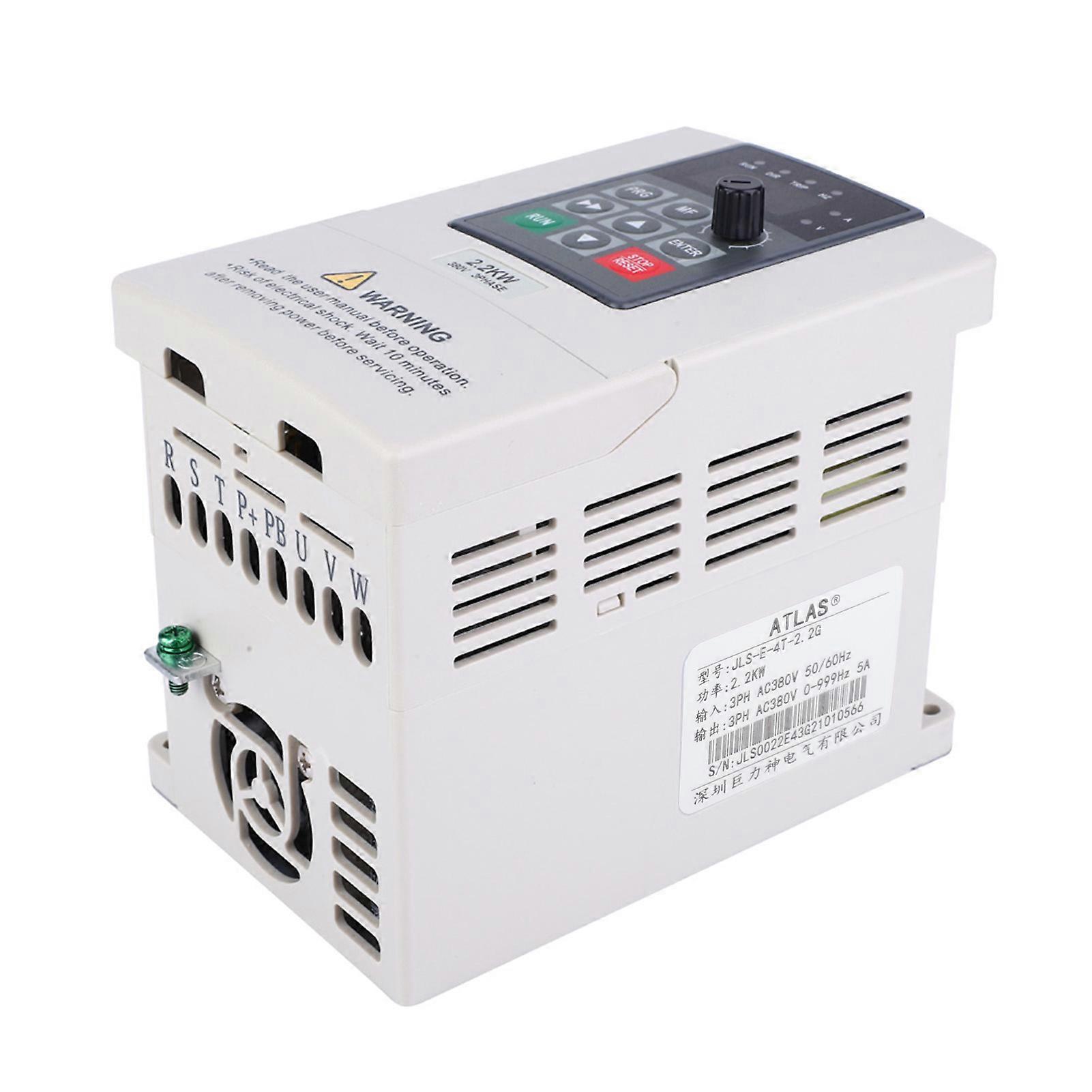 Μετατροπέας μεταβλητής συχνότητας VFD 380V 2.2KW για έλεγχο ταχύτητας κινητήρα 3-φασική είσοδος-έξοδος