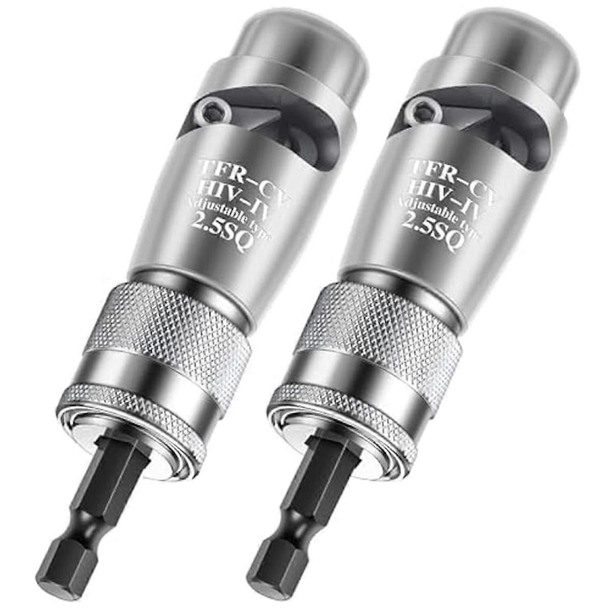 2Pc Wire Stripper Aluminum Alloy Twisting Stripping Tool,Fast Wire Twisting Tool for Drill,Electric