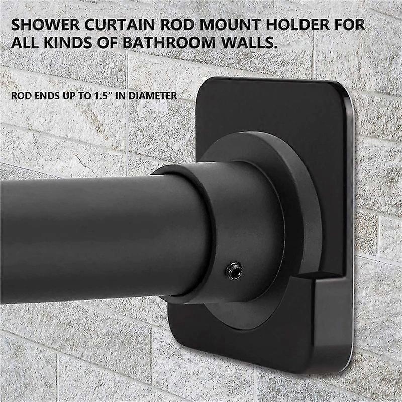 Shower Curtain Rod Holder Multipurpose Wall Mounted Non Slip Holder for Bathroom Easy Installation