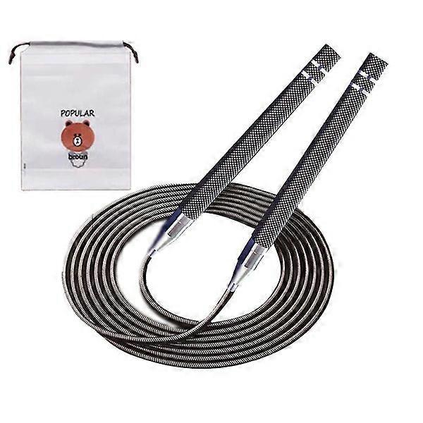 Adjustable Jumping Rope With Self-locking -with 2 Speed Rope Cables For Workout